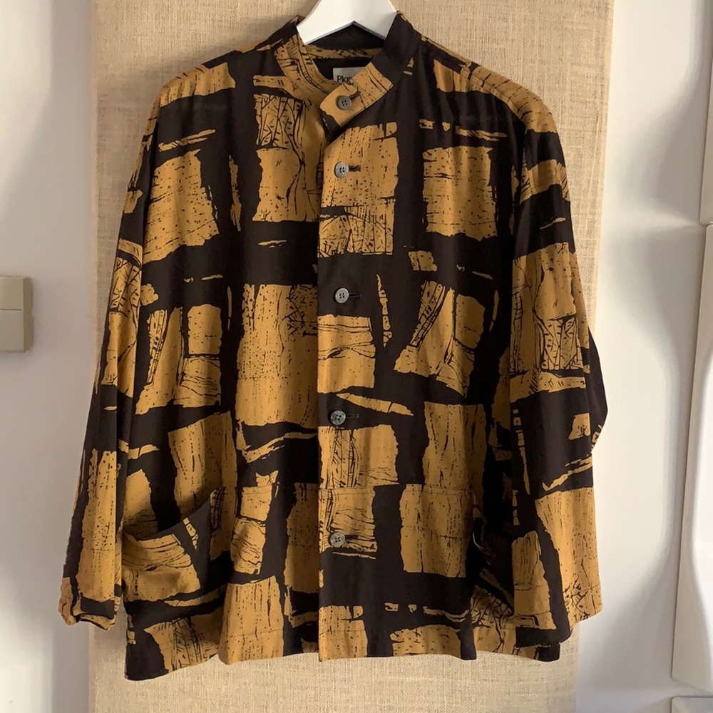 Archive 90s Issey Miyake Plantation line pattern shirt jacket